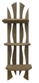 Полка Зигзаг настенная (3 полки) 280x820x120 термопила