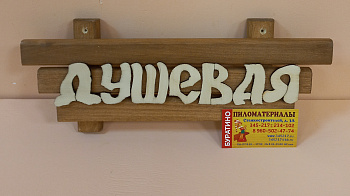 Табличка с названием (малая) "Душевая"