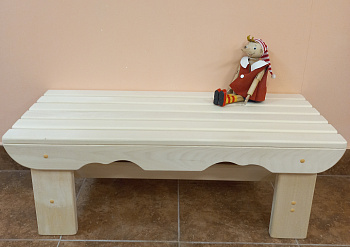 Лавка нераскладная низкая (наличник) фигурная 800*310*300