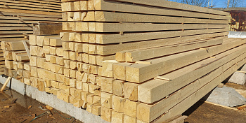Брус профилированный  100x100x6000 хвоя, ТУ 3-4 сорт(вл.>45%, код 16.10.2) 